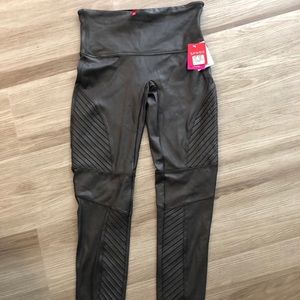 Brand new with tags gray Spanx Moto leggings XL